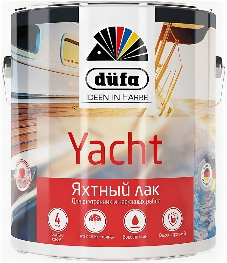 Лак Яхтный Dufa Retail Yacht 10л Глянцевый для Внутренних и Наружных Работ / Дюфа Яхт