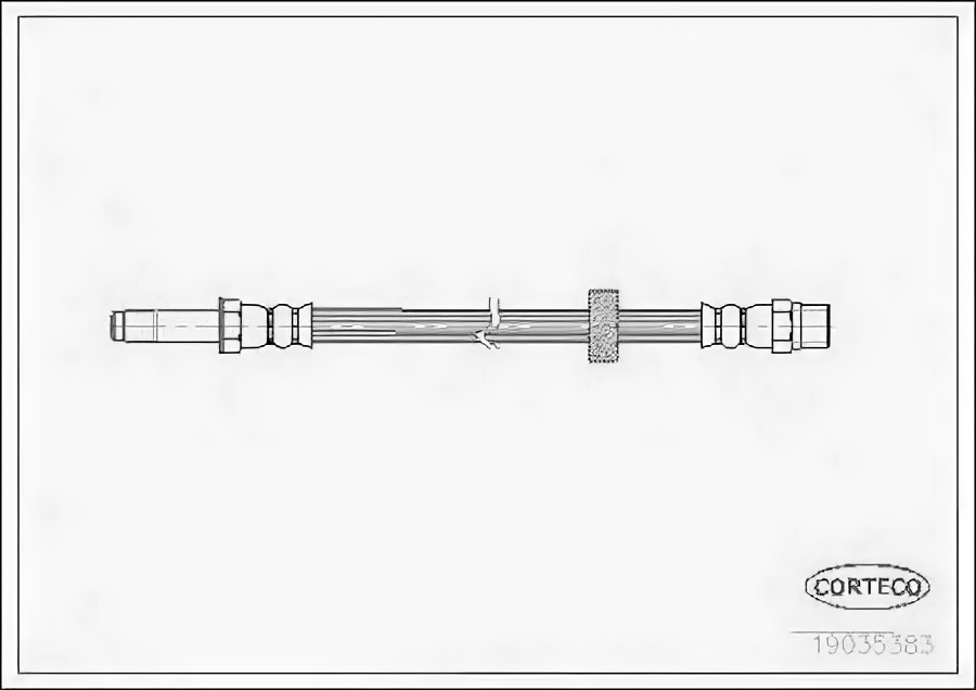 Шланг тормозной VOLVO: V70 I 2.5 Turbo AWD 96-00, V70 II 2.3 AWD/2.4 AWD/2.4 D5 AWD/2.4 T AWD/2.5 T AWD/R 2,5 T AWD 00-07, XC70 CROSS COUNTRY 2.4 AWD CORTECO 19035383