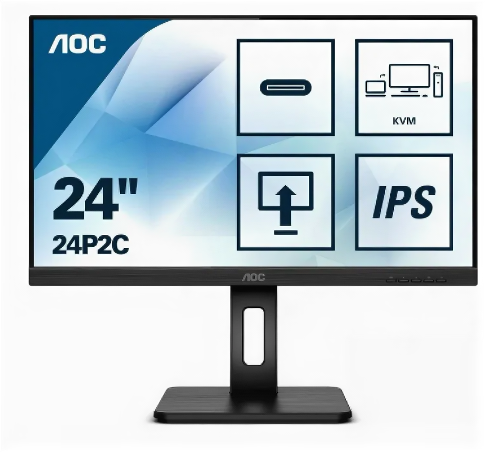 Монитор AOC 23,8" 24P2C, black