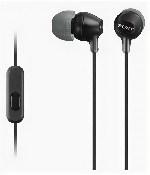 Наушники с микрофоном Sony MDR-EX15APB, черный