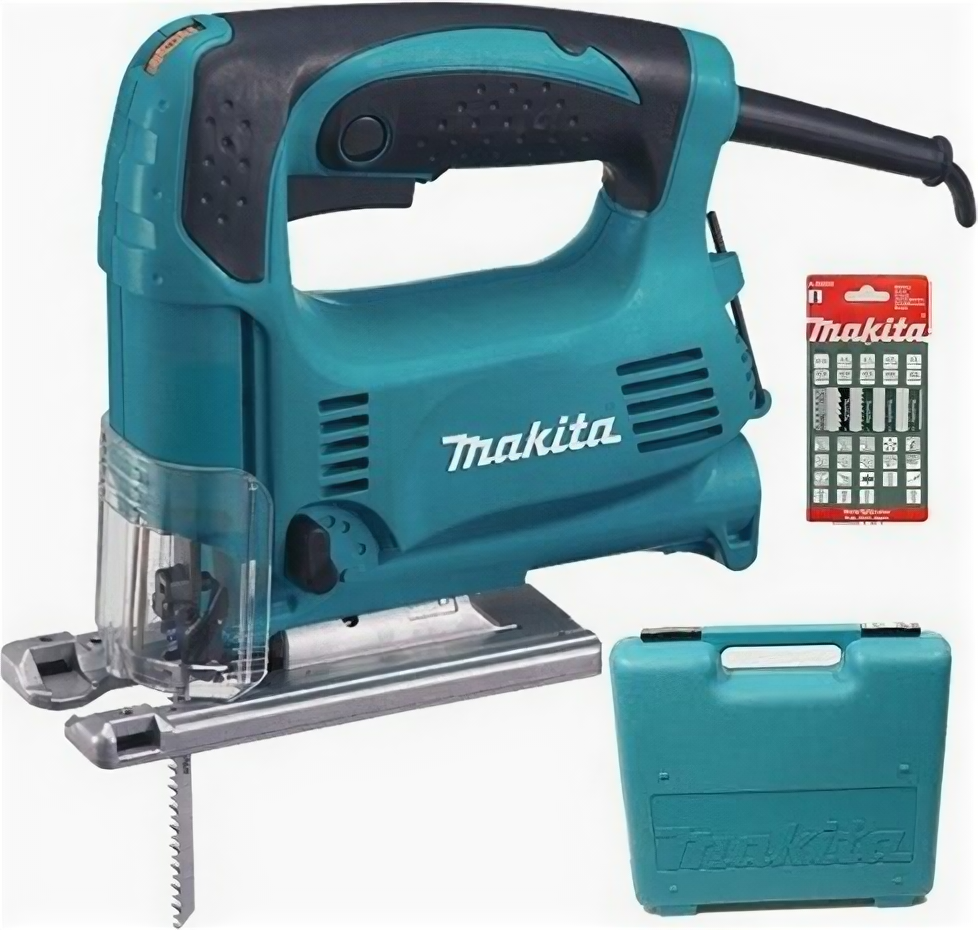 Лобзик Makita 4329KX1, набор пилок, кейс