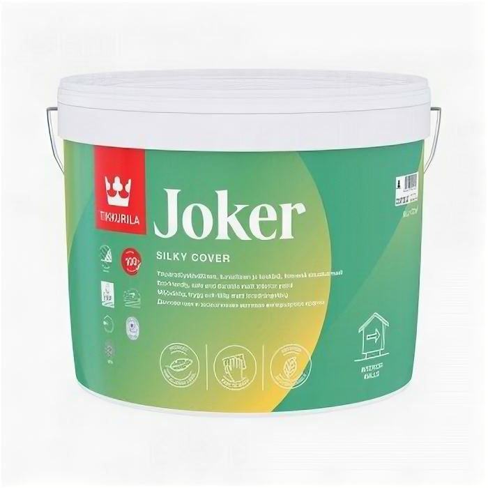 Краска акриловая Tikkurila Joker влагостойкая моющаяся матовая белый 2.7 л