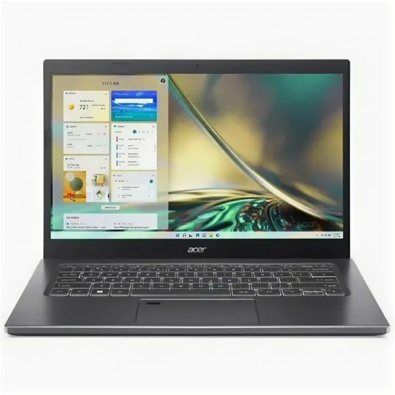 Acer Ноутбук Acer Aspire 5 A514-55 NX.K5DER.009 (Core i5 1235U-1.30ГГц, 16ГБ, 512ГБ SSD, IrisXe, LAN, WiFi, BT, WebCam, 14.0 1920x1080, W11 H), серый