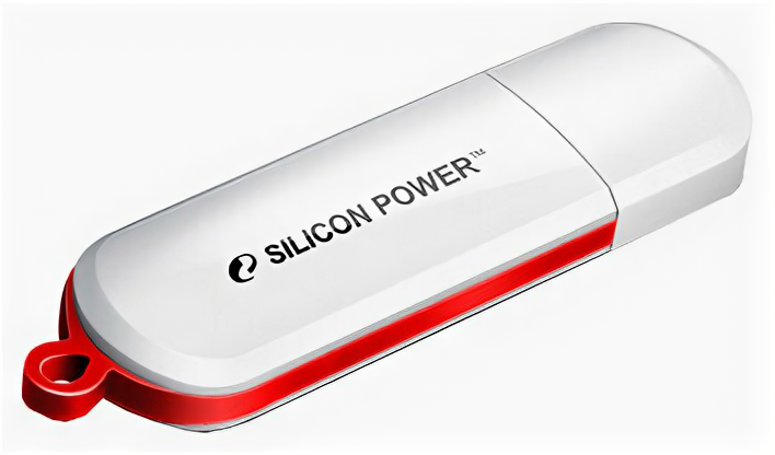 Флешка 32GB Silicon Power LuxMini 320, USB 2.0, белый