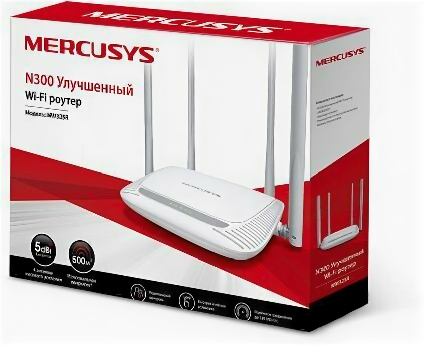 Wi-Fi  Mercusys MW325R 802.11n Wi-Fi 4 