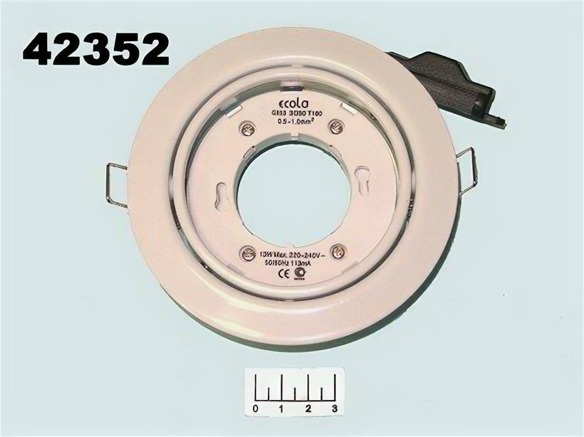 Светильник для лампы GX53 встраиваемый поворотный FT9073 ECOLA (40*120) белый