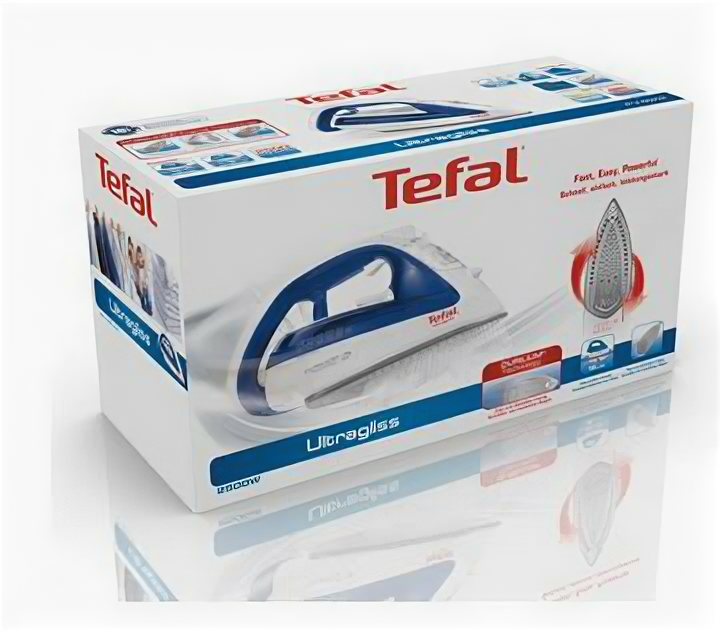 Утюг Tefal FV4913E0 2500Вт белый/синий