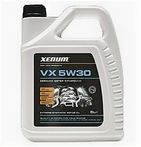Синтетическое рейсинговое масло на эстеровой основе с керамикой Xenum VX 5w30 (5л) XNM-VX/VRX-5W30-5L