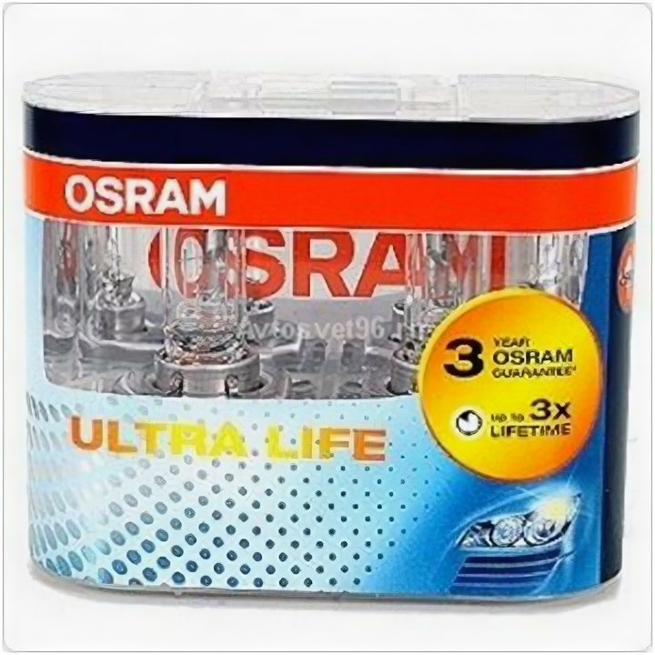 Лампы Osram Ultra Life Н4, 12V 60/55W (Комплект - 2 шт.) OS64193ULT_HCB