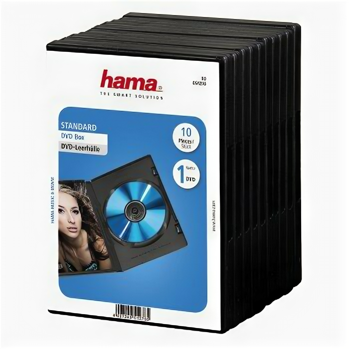 Коробка Hama на 1CD/DVD H-51276 Jewel Case (упак.:10шт)