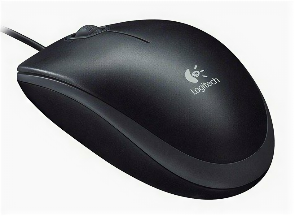 Мышь Logitech B100 черный оптическая (800dpi) USB (2but)