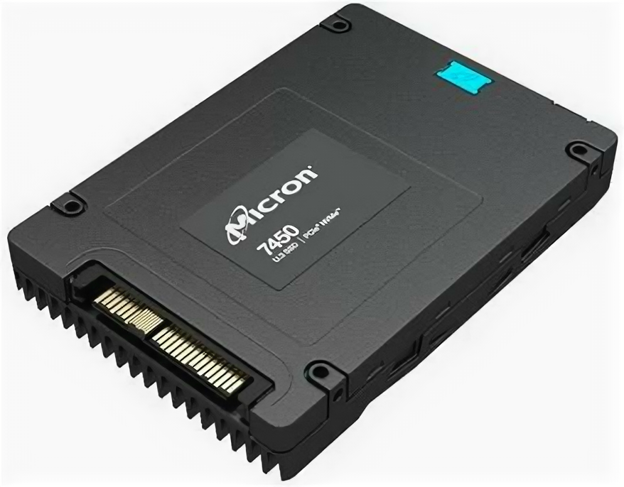 Micron SSD 7450 MAX, 3200GB, U.3(2.5 15mm), NVMe, PCIe 4.0 x4, 3D TLC, R/W 6800/5300MB/s, IOPs 1 000 000/390 000, TBW 17500, DWPD 3 (12 мес.)