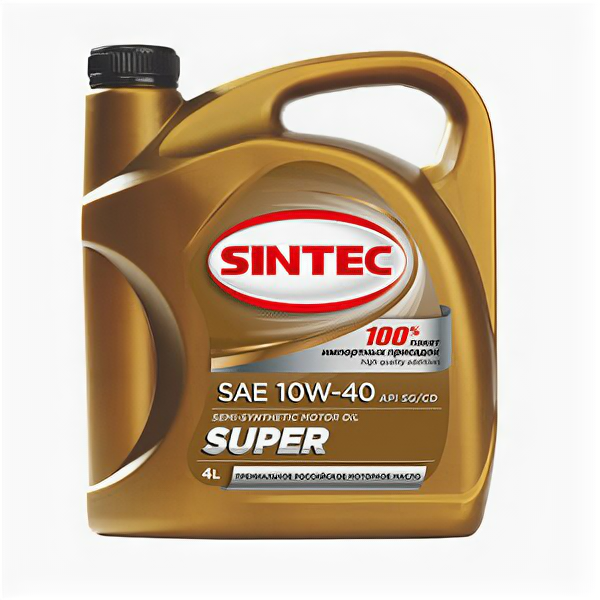 Масло моторное Sintec Super 10W-40 4л полусинтетика