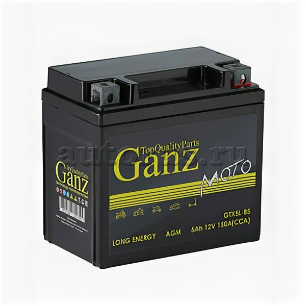 Аккумулятор мото Ganz GTX5L-BS (YTX5L-BS) AGM