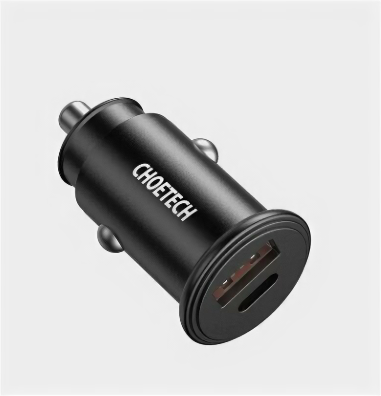 Автомобильное зарядное устройство Choetech TC0006, 30 Вт, USB+USB C, белый