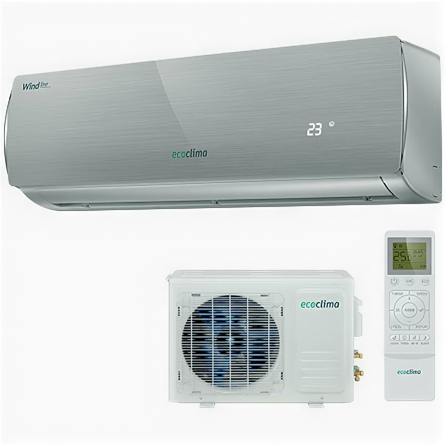 Ecoclima EC/I-09QC/ECW/I-09QCG Wind Line Inverter (Silver) (Комплект)