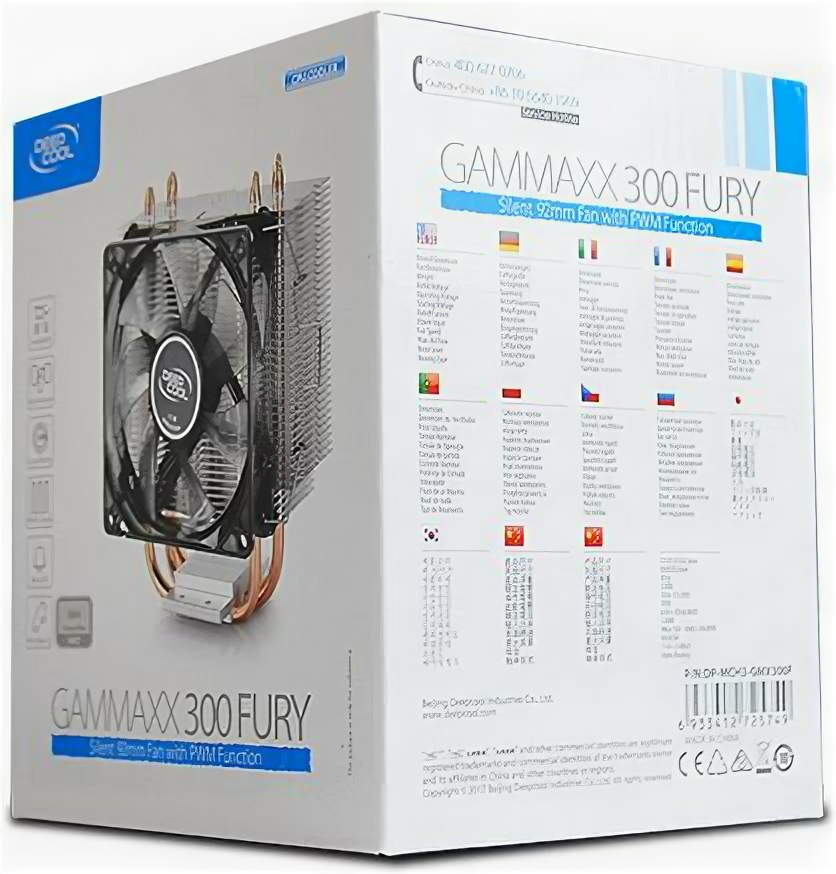 Устройство охлаждения(кулер) Deepcool GAMMAXX 300 FURY Soc-FM2+/AM2+/AM3+/AM4/1150/1151/1155/ 4-pin