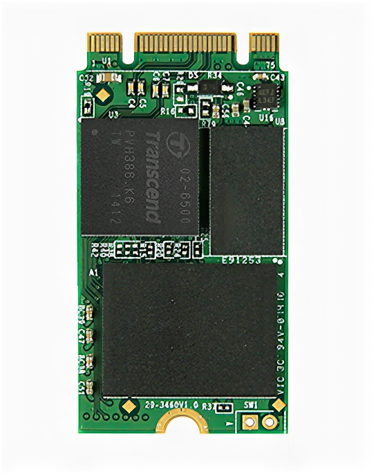 Transcend Твердотельный накопитель SSD Transcend 256GB M.2 2242 SSD SATA3 B+M Key MLC