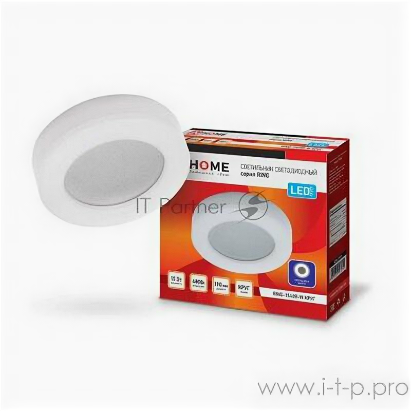 Светильник светодиодный Ring-1540r-w 15Вт 230В 4000К 910лм 190мм IP65 круг IN Home 4690612023250 469 .