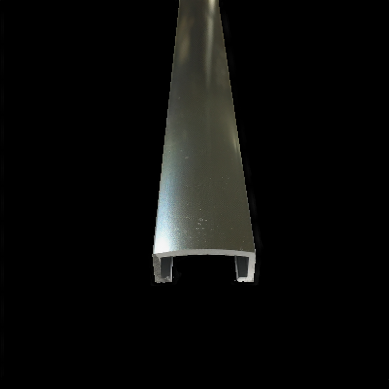 Фриз овальный 20*8мм "DO-1" 2,7м Серебро глянец П-обр. д/плитки анод. алюм.