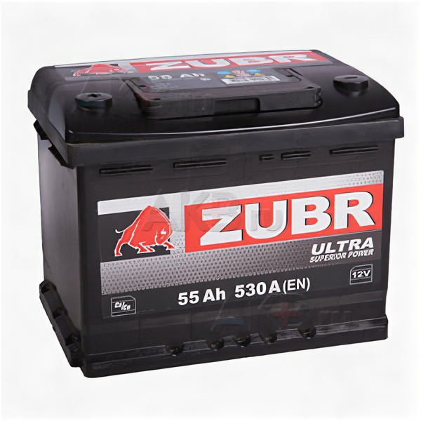 Аккумулятор ZUBR Ultra 55 Ач 530А прямая полярность