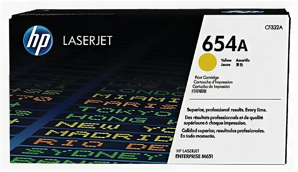 HP Картридж HP 654A жёлтый CF332A