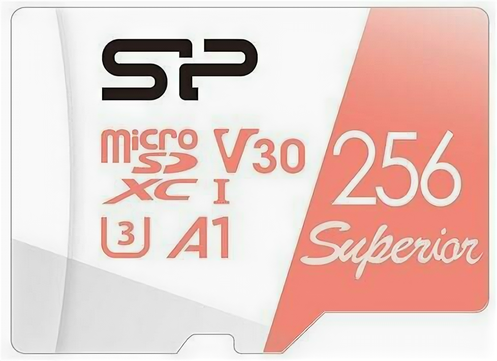 Флеш карта microSD 256GB Silicon Power Superior A1 microSDXC Class 10 UHS-I U3 100/80 Mb/s (SD адаптер)