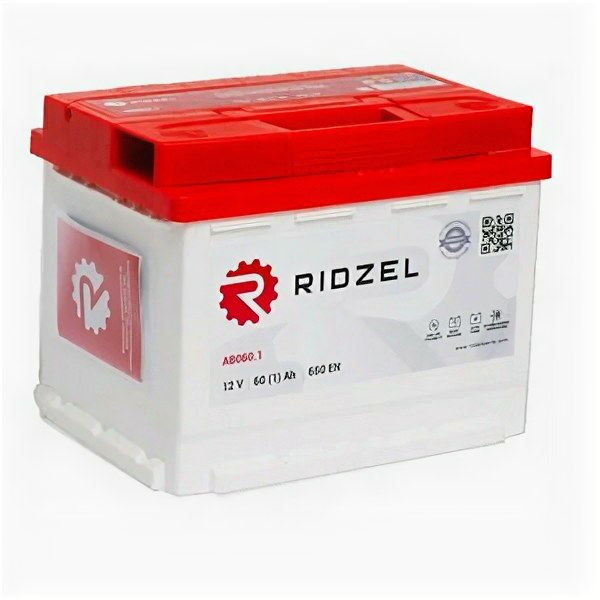 Аккумулятор Ridzel 60 Ач 650А низкий обратная полярность