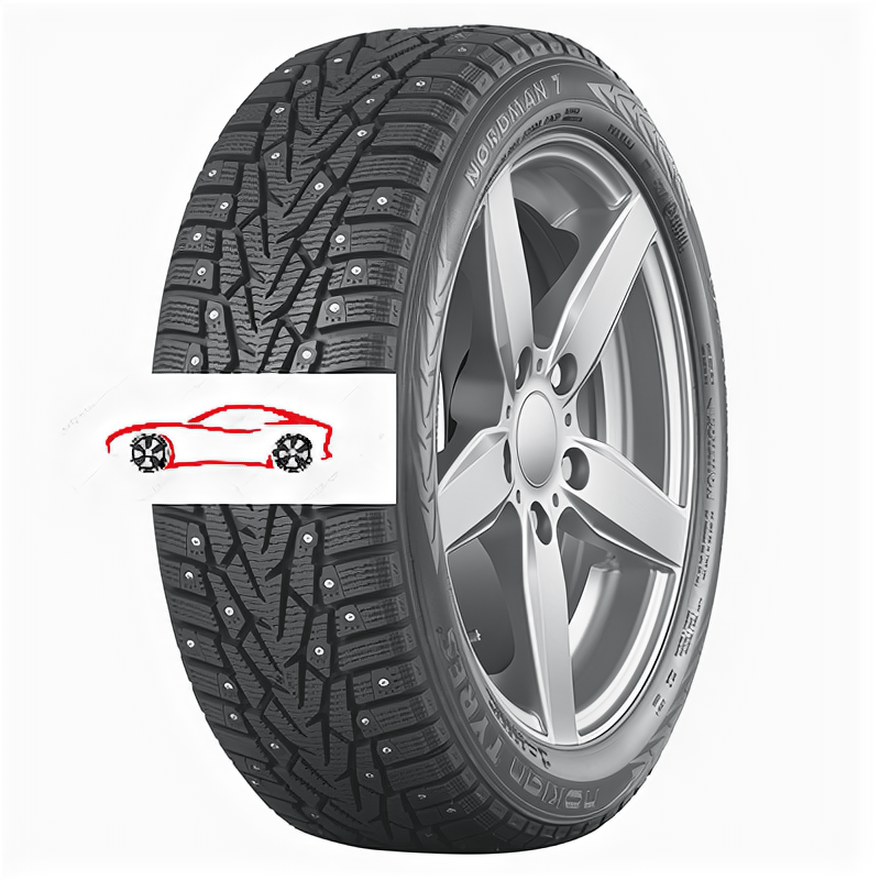 Зимние шипованные шины Nokian Tyres Nordman 7 225/60 R16 102T