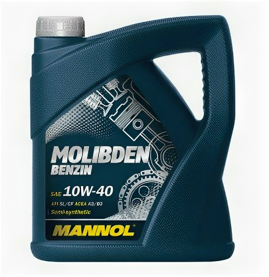 MANNOL Molibden Benzin SAE 10w/40 (4л.) П/синт.моторное масло