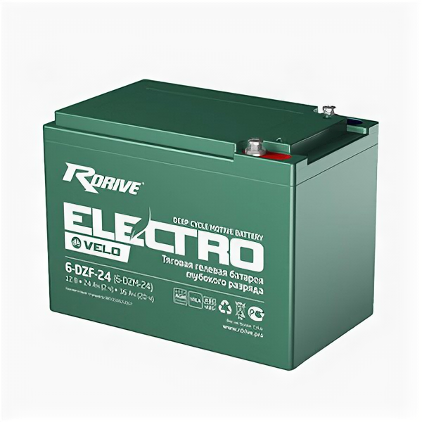 Аккумулятор гелевый Rdrive ELECTRO Velo 6-DZF-24 (12В 36 Ач)