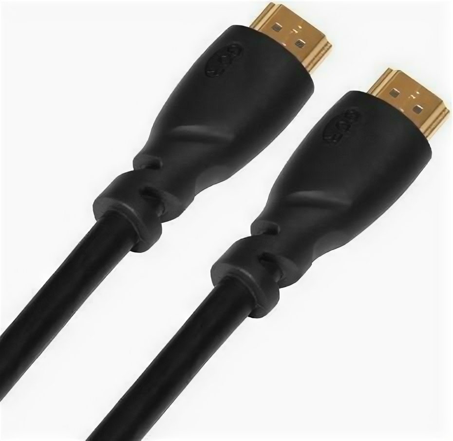 Кабель HDMI 0.5м Green Connection GCR-HM311-0.5m круглый черный