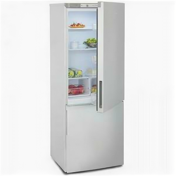 БИРЮСА Двухкамерный холодильник с нижней морозильной камерой B-M6034 Бирюса Металлик 295/210/85л