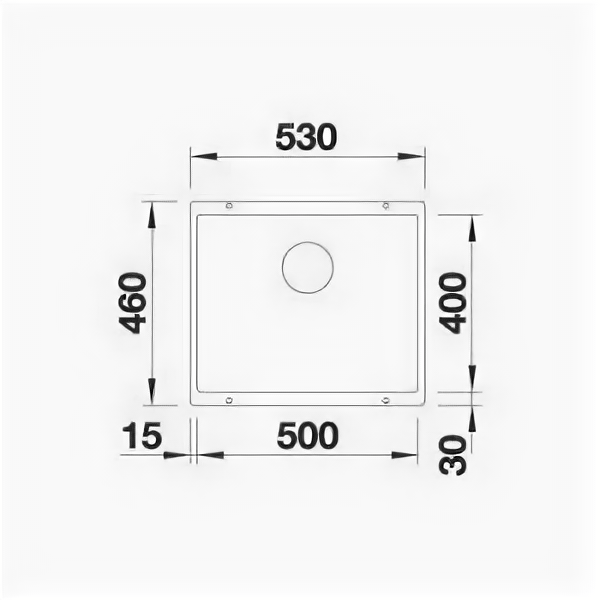 Кухонная мойка Blanco Rotan 500-U под столешницу - фотография № 4