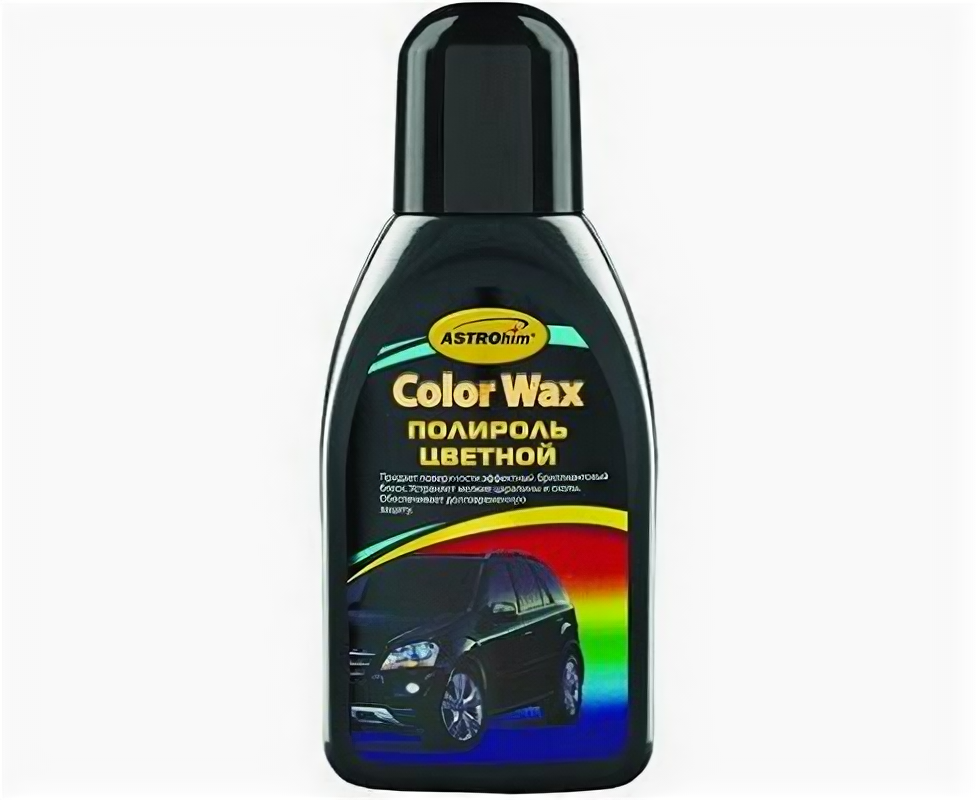 фото Полироль кузова цветной черный 250мл COLOR WAX