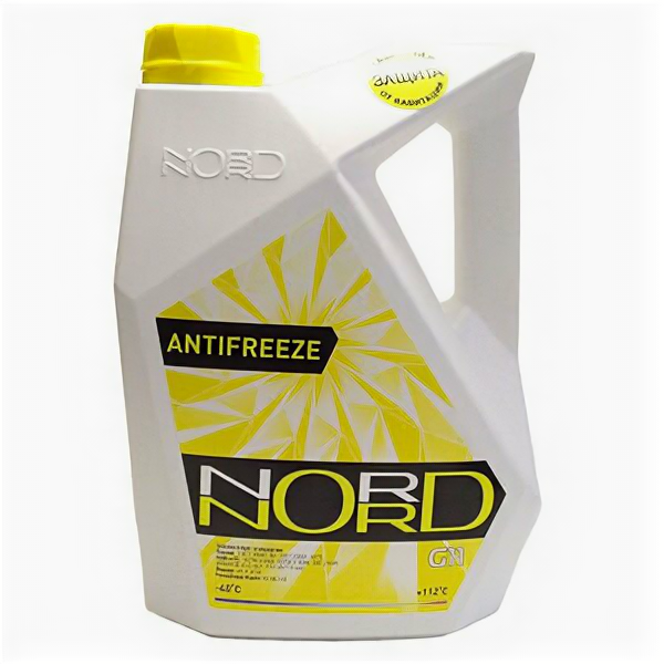 Антифриз NORD High Quality Antifreeze готовый -40C желтый 5кг NY 20423