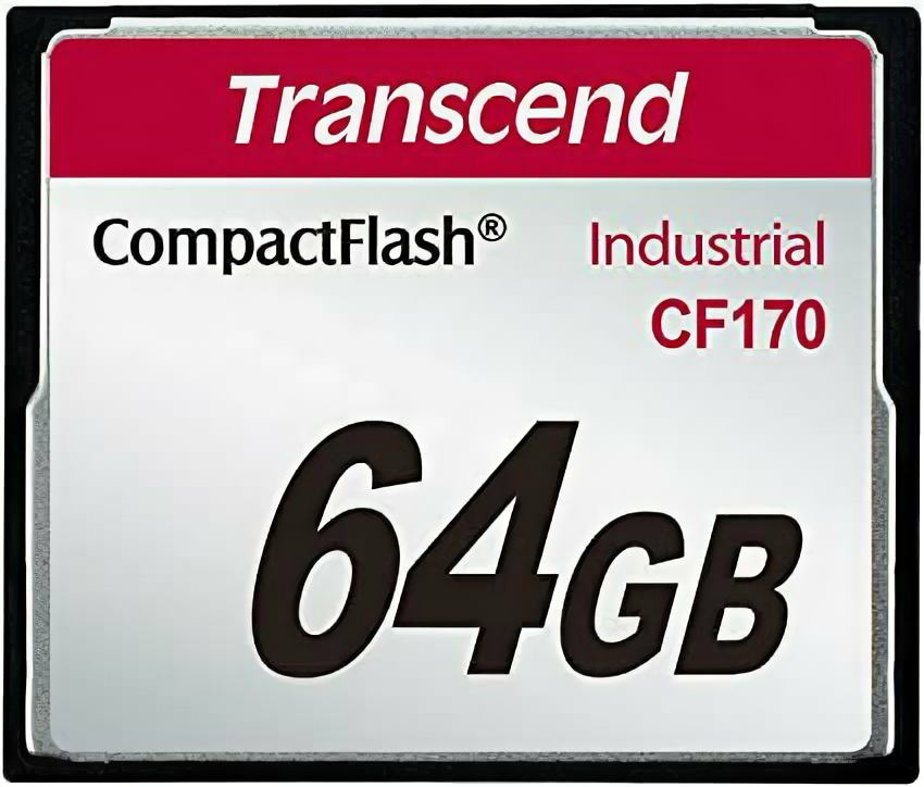 Карта памяти Transcend 64GB, CF Card, MLC, Embedded TS64GCF170