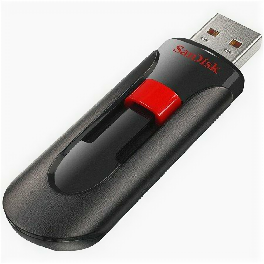 Флеш Диск Sandisk 128Gb Cruzer SDCZ60-128G-B35 USB2.0 черный/красный