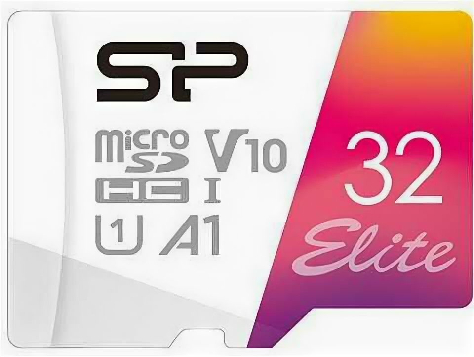 Флеш карта microSD 32GB Silicon Power Elite A1 microSDHC Class 10 UHS-I U3 100 Mb/s (SD адаптер)