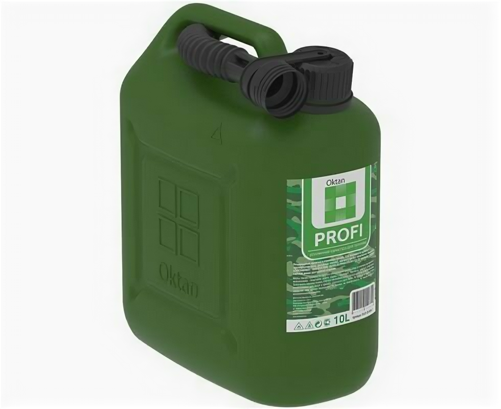 фото Канистра пластик 10л с лейкой Oktan Prof,i зеленая