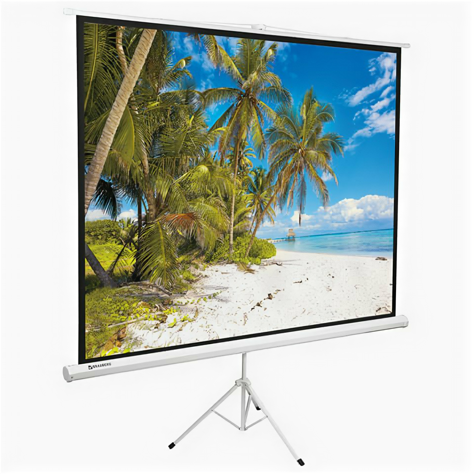 Экран проекционный на треноге (150×200 см), матовый, 4:3, BRAUBERG «TRIPOD»