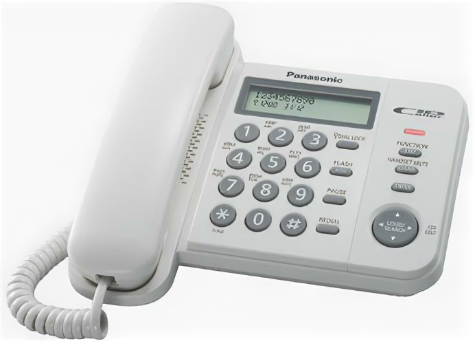 Проводной телефон Panasonic KX-TS2356RUW White