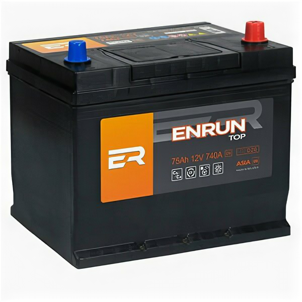 Аккумулятор Enrun JIS TOP D26L 75 Ач 740А обратная полярность
