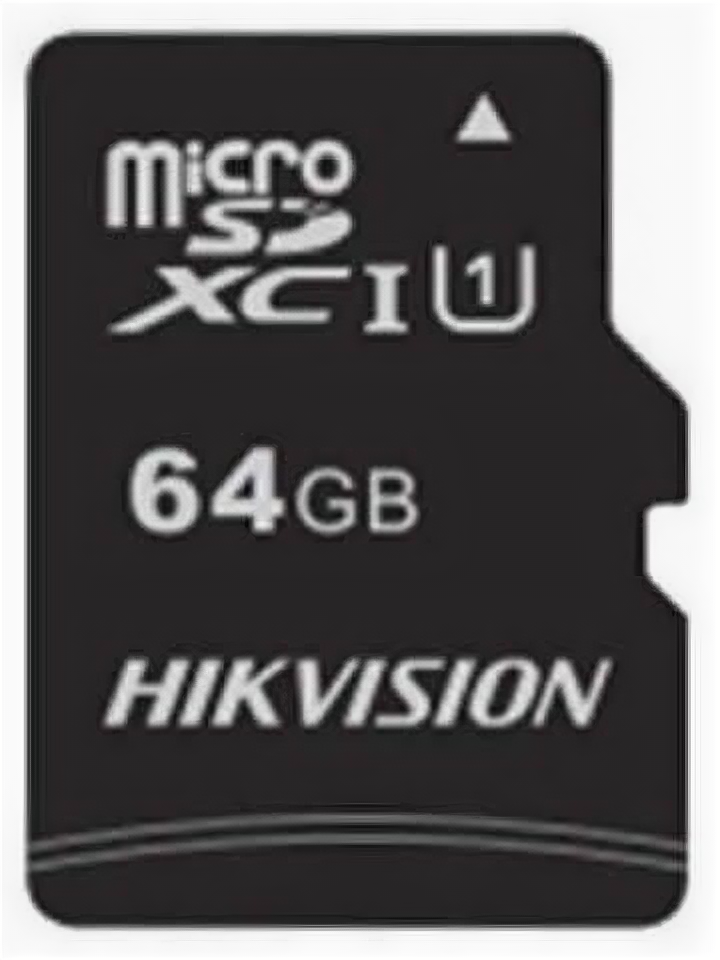 Карта памяти microSDXC UHS-I U1 Hikvision 64 ГБ, 92 МБ/с, Class 10, HS-TF-C1(STD)/64G/Adapter, 1 шт