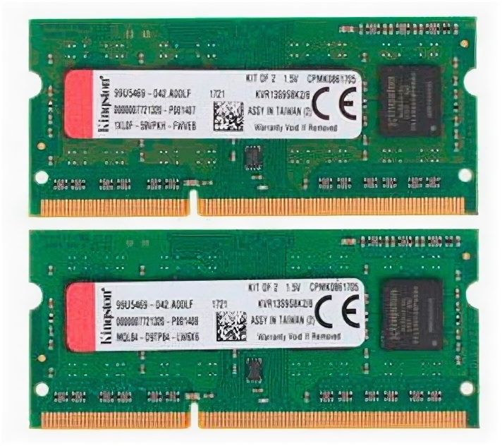 Оперативная память Kingston KVR13S9S8K2/8 DDR3 2x4 GB SODIMM для ноутбука