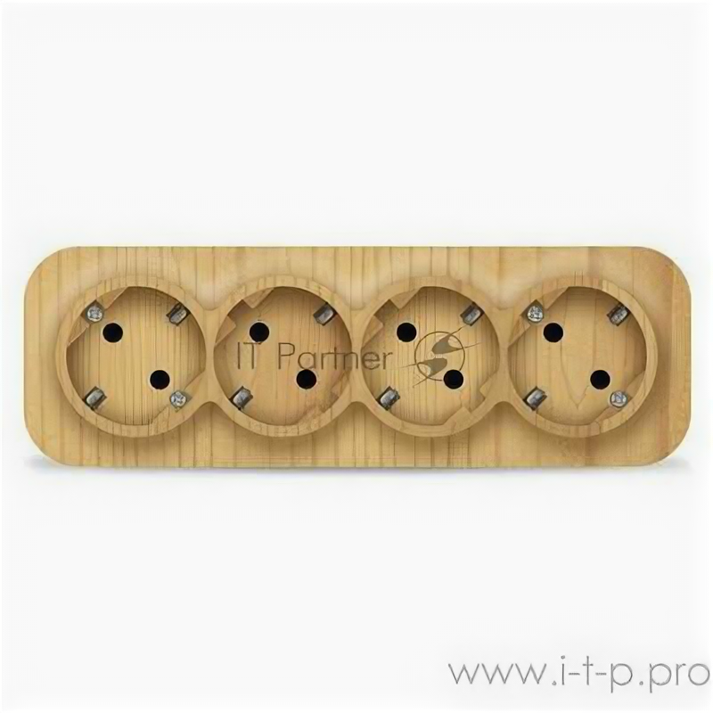 Розетка 4-м ОП 16А IP20 с заземл. сосна Ionich 1457 1457