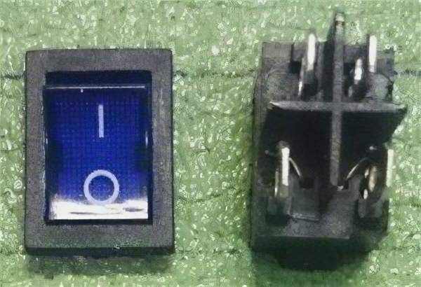 фото Выключатель SC 778 4c Подсв.220V синий off-on