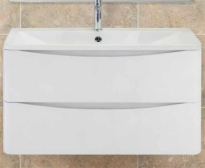 База под раковину подвесная с двумя ящиками BelBagno ACQUA-1000-2C-SO-BL