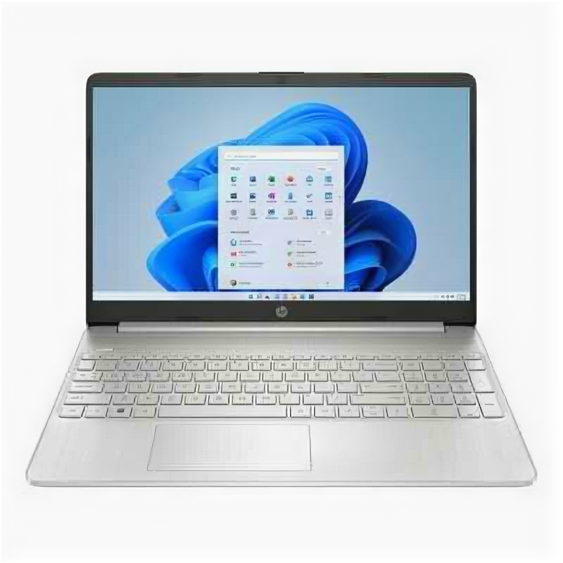 Ноутбук HP 15z-ef2000 AMD Ryzen 7 5700U, 1.8 GHz - 4.3 GHz, 12288 Mb, 15.6" Full HD 1920x1080, 512 Gb SSD, DVD нет, AMD Radeon Graphics, Windows 11 Home, серебристый, 1.69 кг, 2J4V8AV