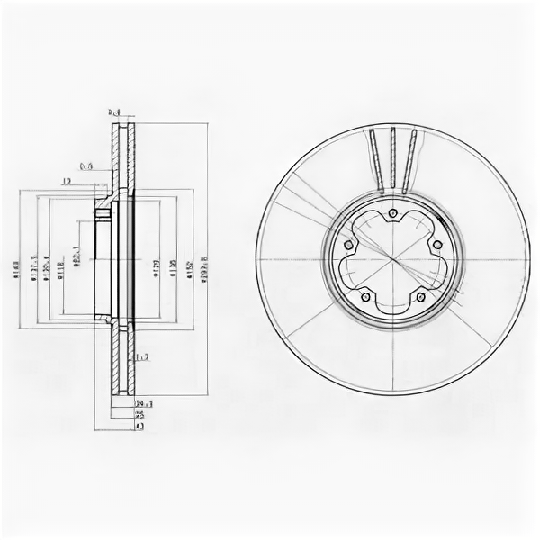 Тормозной диск FORD DELPHI BG3504